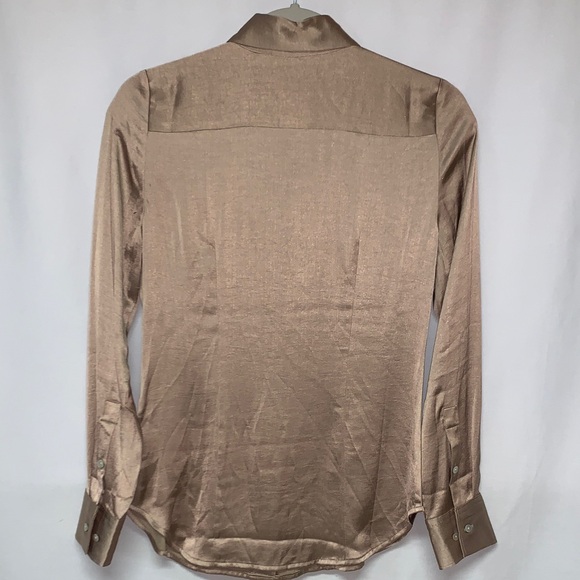 Madewell Shimmering Gold Button-Down Shirt - Picture 5 of 6